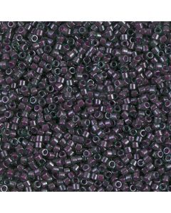 Miyuki Delica 11/0 DB0279 Cranberry Lined Emerald Luster