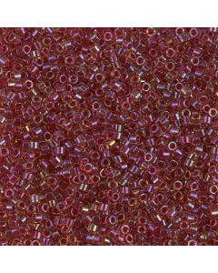 Miyuki Delica 11/0 DB0282 Cranberry Lined Light Topaz Luster