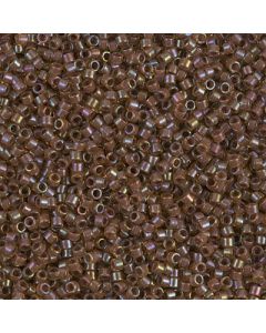 Miyuki Delica 11/0 DB0287 Cinnamon Lined Topaz Luster