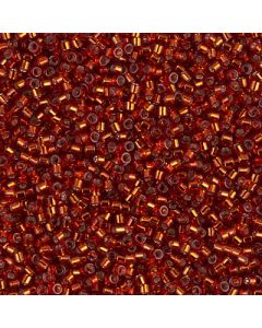 Miyuki Delica 11/0 DB0601 Dyed Silver Lined Dark Burnt Orange