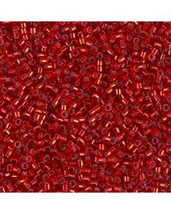 Miyuki Delica 11/0 DB0602 Dyed Silver Lined Red