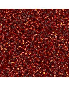 Miyuki Delica 11/0 DB0603 Dyed Silver Lined Brick Red