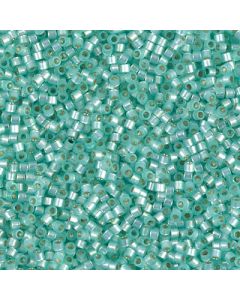 Miyuki Delica 11/0 DB0626 Dyed Light Aqua Green Silver Lined Alabaster 