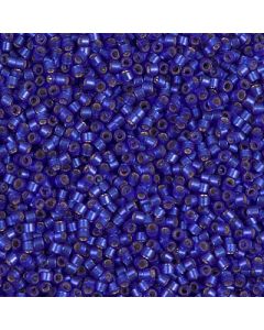 Miyuki Delica 11/0 DB0696 Dyed Semi-Frosted Silver Lined Dark Blue Violet