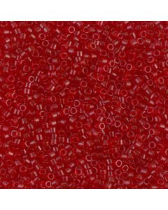 Miyuki Delica 11/0 DB0774 Dyed Semi-Frosted Transparent Red