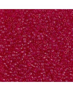 Miyuki Delica 11/0 DB0775 Dyed Semi-Frosted Transparent Scarlet