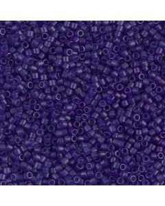Miyuki Delica 11/0 DB0785 Dyed Semi-Frosted Transparent Cobalt