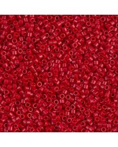 Miyuki Delica 11/0 DB0791 Dyed Semi-Frosted Opaque Bright Red