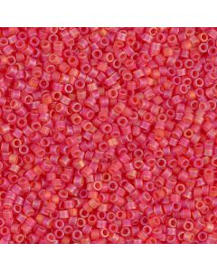 Miyuki Delica 11/0 DB0856 Matte Transparent Red Orange AB