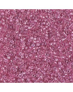Miyuki Delica 11/0 DB0902 Sparkling Peony Pink Lined Crystal