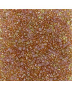 Miyuki Delica 11/0 DB0987 Sparkling Lined Golden Peach Mix