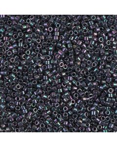 Miyuki Delica 11/0 DB1001 Metallic Plum Emerald Gold Iris