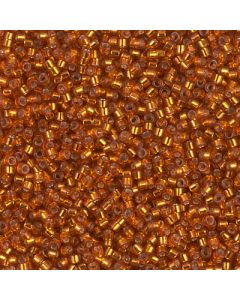 Miyuki Delica 11/0 DB1333 Dyed Silver Lined Burnt Orange