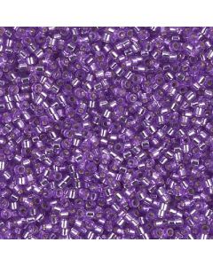 Miyuki Delica 11/0 DB1343 Dyed Silver Lined Lilac