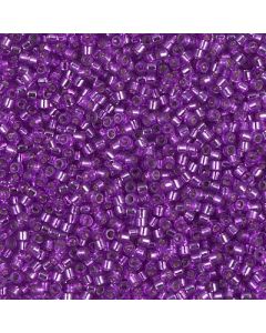 Miyuki Delica 11/0 DB1345 Dyed Silver Lined Magenta