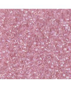 Miyuki Delica 11/0 DB1673 Pearl Lined Transparent Pink AB