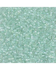Miyuki Delica 11/0 DB1675 Pearl Lined Transparent Pale Green AB