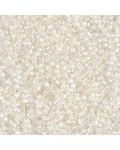 Miyuki Delica 11/0 DB1701 Pearl Lined Transparent Pale Beige AB