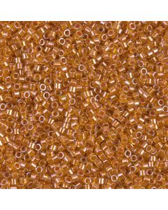 Miyuki Delica 11/0 DB1702 Copper Pearl Lined Marigold AB