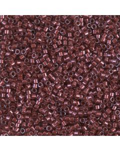 Miyuki Delica 11/0 DB1705 Copper Pearl Lined Transparent Dark Cranberry