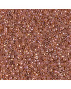 Miyuki Delica 11/0 DB1733 Dark Peach Lined Opal AB