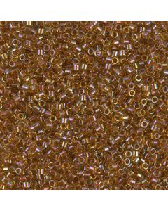 Miyuki Delica 11/0 DB1735 Sparkling Dark Topaz Lined Chartreuse AB