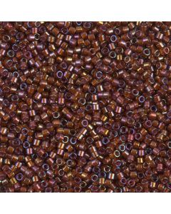 Miyuki Delica 11/0 DB1750 Sparkling Beige Lined Root Beer