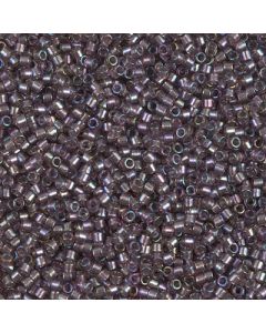 Miyuki Delica 11/0 DB1760 Sparkling Lined Smokey Amethyst AB