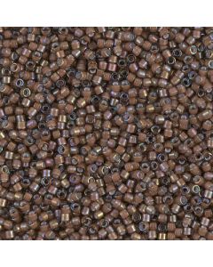Miyuki Delica 11/0 DB1790 White Lined Sable Brown AB