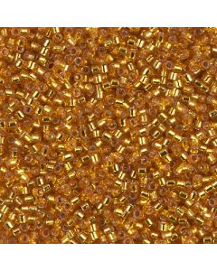 Miyuki Delica 11/0 DB2157 Duracoat® Dyed Silver Lined Yellow Gold