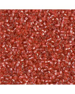 Miyuki Delica 11/0 DB2159 Duracoat® Dyed Silver Lined Light Cranberry