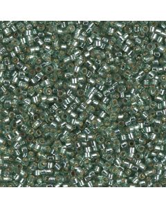 Miyuki Delica 11/0 DB2165 Duracoat® Dyed Silver Lined Dark Sea Foam