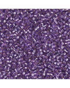Miyuki Delica 11/0 DB2168 Duracoat® Dyed Silver Lined Dark Orchid
