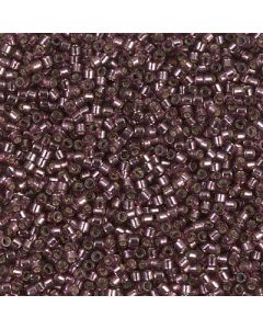 Miyuki Delica 11/0 DB2170 Duracoat® Dyed Silver Lined Raisin