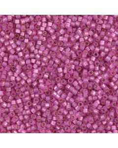 Miyuki Delica 11/0 DB2174 Duracoat® Dyed Semi-Matte Silver Lined Pink Parfait