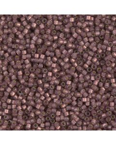 Miyuki Delica 11/0 DB2183 Duracoat® Dyed Semi-Matte Silver Lined Raisin