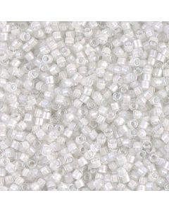Miyuki Delica 10/0 DBM0066 White Lined Crystal AB