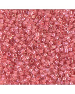 Miyuki Delica 10/0 DBM0070 Coral Lined Crystal Luster