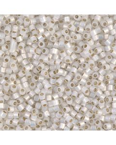Miyuki Delica 10/0 DBM0221 Gilr Lined White Opal