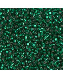 Miyuki Delica 10/0 DBM0605 Dyed Silver Lined Emerald