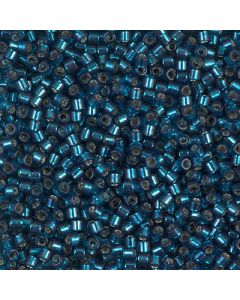 Miyuki Delica 10/0 DBM0608 Dyed Silver Lined Blue Zircon