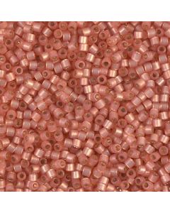 Miyuki Delica 10/0 DBM0622 Dyed Peach Silver Lined  Alabaster 