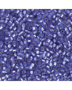 Miyuki Delica 10/0 DBM0694 Dyed Semi-Frosted Silver Lined Purple