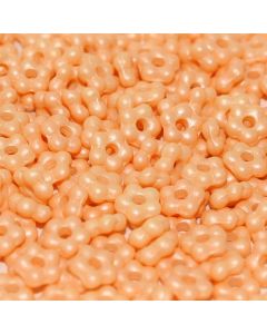 Flower Beads Alabaster Pastel Orange