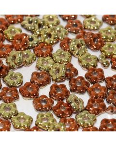 Flower Beads Jet California Gold Rush