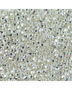 Fire polished 2mm Crystal Silver Plated