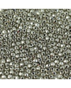 Fire polished 2mm Crystal Nickel Plated