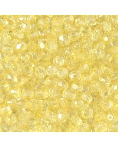 Fire polished 3mm Crystal Yellow Luster