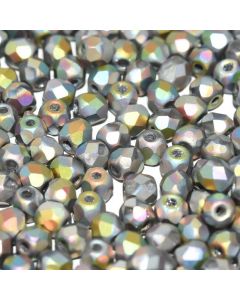 Fire polished 3mm Crystal Vitrail Full Matted