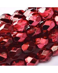 Fire polished 3mm Crystal Pomegranate Metallic Ice
